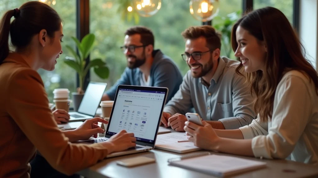 Diverse users engaging with a conversion-focused website design, browsing on laptops and smartphones.